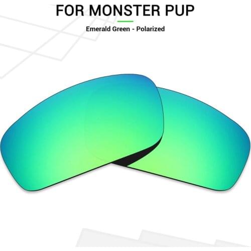 Mryok POLARIZED Replacement Lenses for Oakley Monster Pup Sunglasses Emerald Green