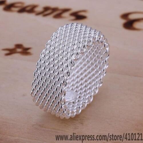 R040 Lucky Charm Silver Color Rings For Women Fashion Jewelry Wholesale Women Accessorie Fashion Web Ring /dsbamjia Emxaneea