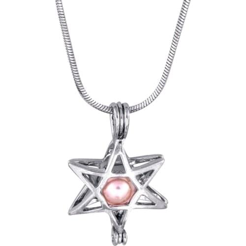 Six-Pointed Star Retro Pendant Popular Personality Necklace Jewelry Classical Birthday Present P12