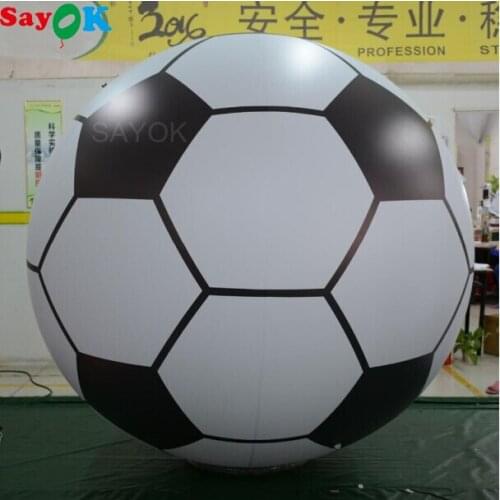 Sayok 1.5m/2m Giant Inflatable Football Model PVC Balloon Helium Soccer Ball for Fun Beach Pool Sports Advertising Decoration