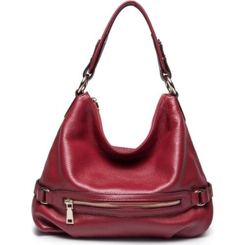 Woman Handbags Genuine Leather Shoulder Bas For Women 2021New Casual Totes Large Capacity Ladies Crossbody Bag Female Bucket Bag