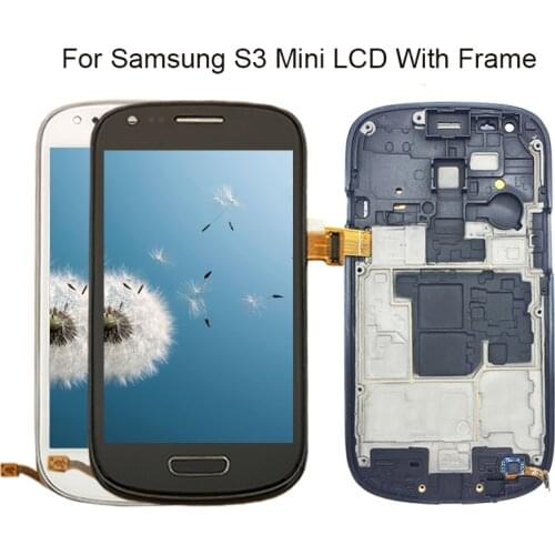 100% Warranty Super AMOLED For Samsung Galaxy S3 Mini i8190 i8195 i8190N LCD Display Touch Screen Digitizer with Frame Assembly