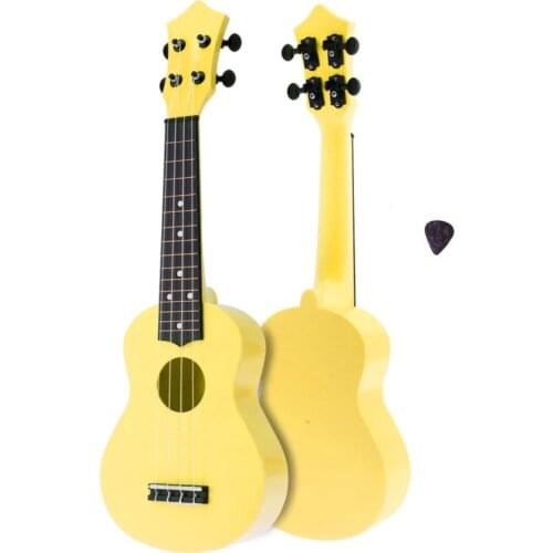 21 Inch Soprano Ukulele Colorful Acoustic 4 Strings Plastic Hawaii Guitar Instrument for Children and Music Beginner