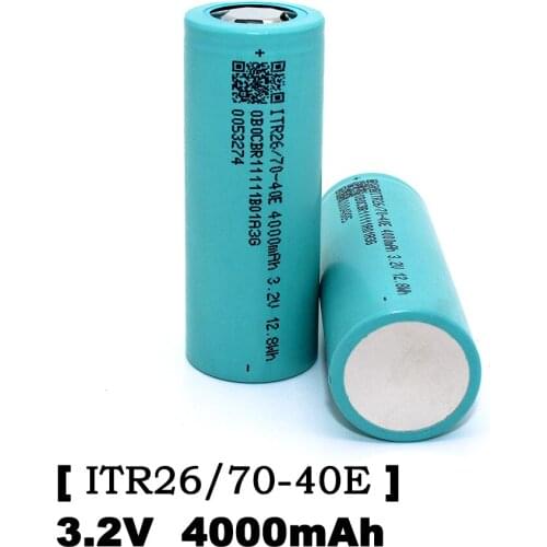 3.2V 4000mah Lifepo4 26700 Rechargeable Battery 3C-5C Discharge For DIY Power Tool E-bike Scooter Solar Energy Storage Batter