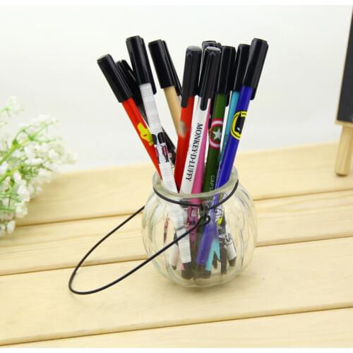 B208 South Korea stationery wholesale drilling stone pen lovely printing creative black pen student supplies