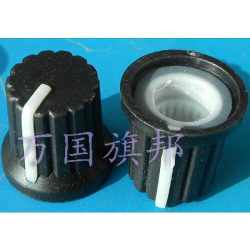 Free Delivery. Environmental protection plastic potentiometer knob high 15 mm diameter 15 mm black and white