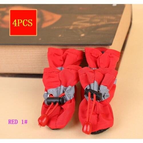 4 Pcs/Set Autumn Winter Dogs Paws Soft Shoe Portable Pet Dog Shoes Cover Non-slip Waterproof Rain Boots J2Y