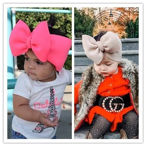 Puff Bow Baby Girl Headbands for Girls Baby Turban Headband Opaski Dla Niemowlaka Baby Bows Headwrap