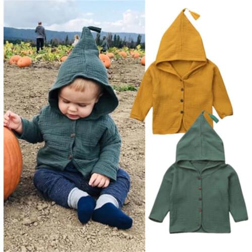 2-6Y Toddler Baby Boys Girls Cotton Cardigan Hoodies Tops Hooded Outerwear Autumn Coat Clothes