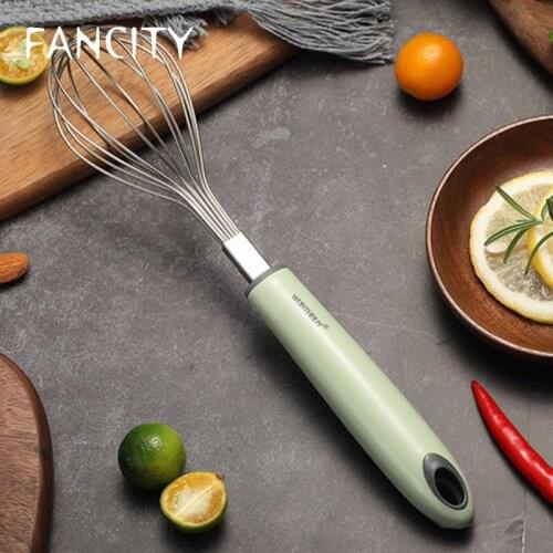 FANCITYC Stainless steel whisk, manual whipping cream, kitchen egg beater, egg white butter, small baking household