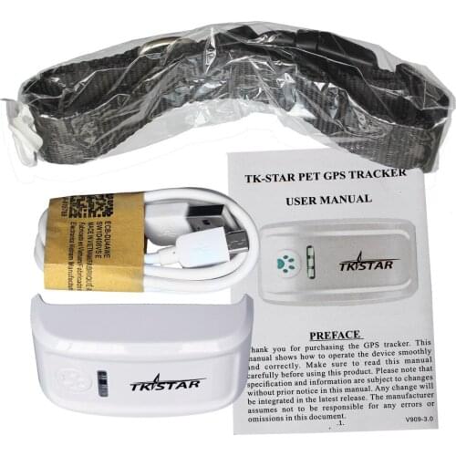 TKSTAR TK909 Pet GPS Tracker Global Locator Real Time Tracking Dog Cat Collar 20PCS 59940180628
