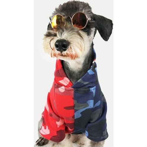 Dog Hoodies for Small Dogs French Bulldog Cotton Hoodies Camo Apparel for Chihuahua Dogs Pets Pug Costume PC0487