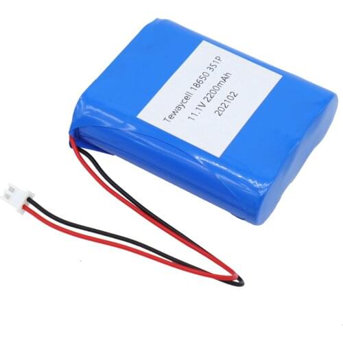 18650 pack 11.1V 2200mAh 3S1P 18650 Rechargeable Lithium ion Battery with PCB and Connector
