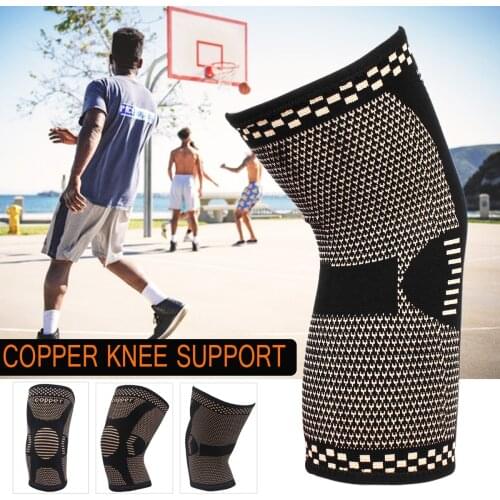 Copper Infused Knee Pads Compression Keep Warm Patella Protector Support Elastic Bandage Knee Brace Support Sport Pad Volleyball