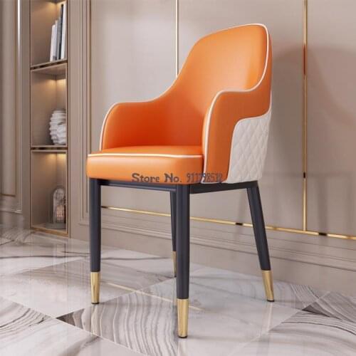 Dining chair modern minimalist home Nordic backrest stool light luxury makeup desk chair hotel negotiation network celebrity sim