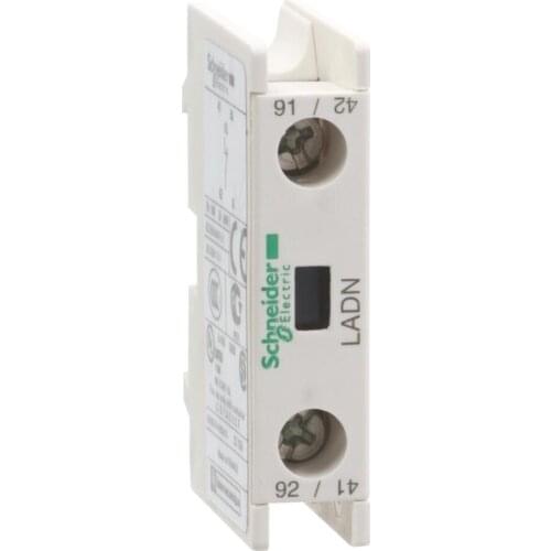 Front mounting TeSys momentary contactor auxiliary contact module, 1NO+0NC LADN10