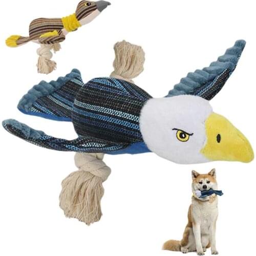 Pets Dog Plush Toys Squeeze Squeaky Sound Funny Toy with Crinkle Paper Birds and eagle plush toys for All Pets Durability