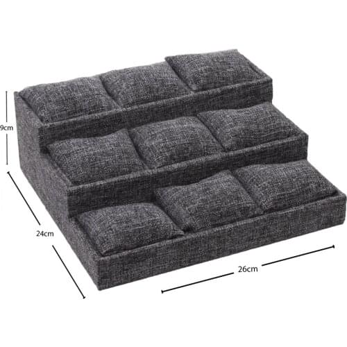 3 digits Linen Fabric Padded Stand