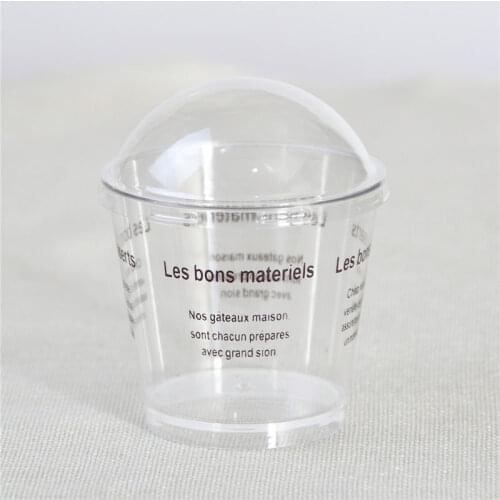 50pcs 180ML Transparent Mousse Cup Plastic Pudding Cake Jelly Cups Dessert Ice Cream Container DIY Food Package