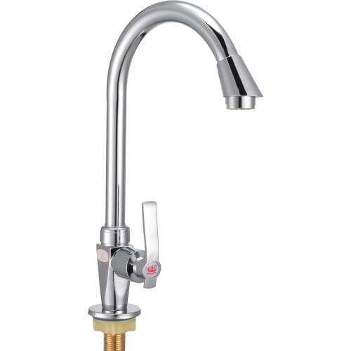 Silver Kitchen Tap Stainless Steel Single Lever 360 Degree Mixer Tap Kitchen Faucet Swivel Spout Home Kitchen Bathroom Faucet