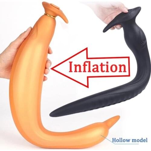 Super Huge Inflatable Butt Plug Long Dildo Anal Plug Anus Vagina Dilator Adult Erotic Sex Toy For Men Women Couples BDSM Product