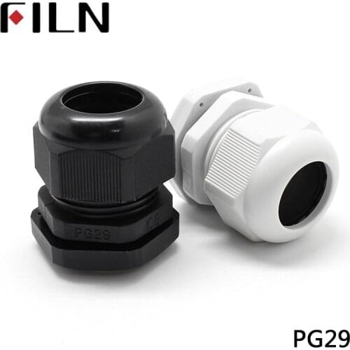 High Quality IP68 PG29 18-25MM Waterproof Nylon Cable Gland No Waterproof Gasket Plastic Waterproof Connector PG7 PG9