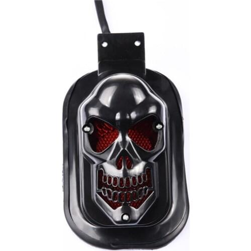 Motorcycle Tail And Electromobile Accessories JOKER Model Modified Skull Shape Taillight Ghost Head LED Brake Tailligh MotoAcce