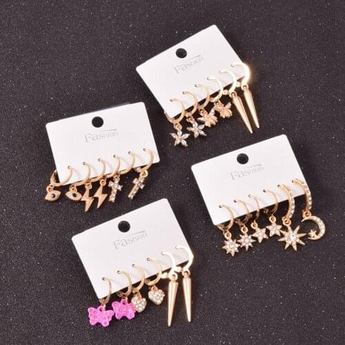 Earrings for Women 2021 Dangle Earrings Pendientes Mujer Korean Fashion Brincos Pendurado Boucle Oreille Femme Star Jewelry