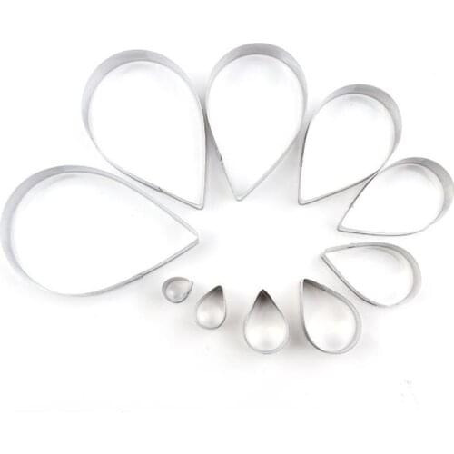 10Pcs Petal Drop Rose Cutting Die Cutters Bread Making Baking Mould Fondant Mold Biscuit Craft DIY Family