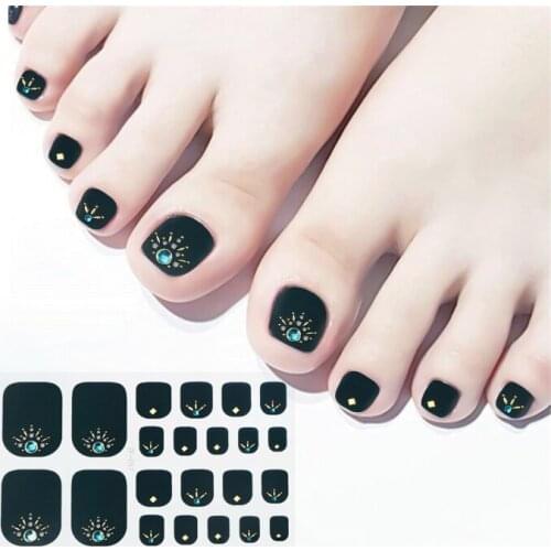 3D Glitter Powder Toe Nail Sticker Patterned Nails With Creative Nail Polish Nail Art Stickers Women Salon Full Beauty Sticker