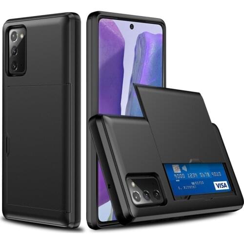 Armor Slide Card Case On The For Samsung Galaxy S20 FE s20 fe Coque Card Slots Holder Cover For Samsung S20 Fe 5G Case Funda