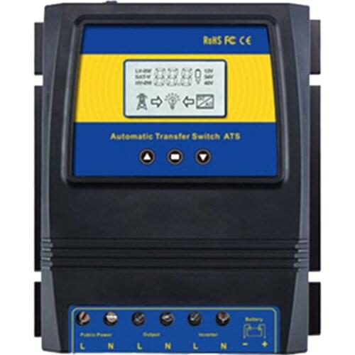 Automatic ATS Dual Power Transfer Switch Solar Charge Controller for Solar Wind System DC 12V 24V 48V AC 110V 220V On/Off Grid