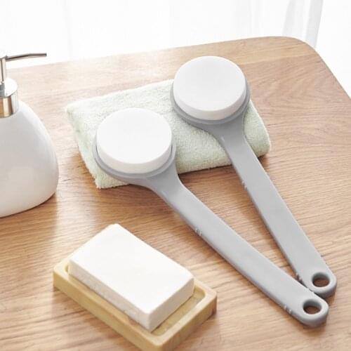 Painless Bath Sponge Shower Detergent Lotion Applicator Sponge Bath Back Brush Long Handle Body Wash Skin Brush Body Scrubber