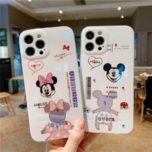 2021 Disney Mickey Minnie for iPhone 7/8 plus x/xs xr xsmax 11 pro max 12pro max 12mini kawayi coupe phone case