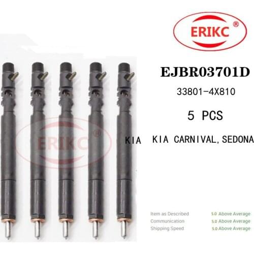 ERIKC 5 PCS EJBR03701D Common Rail Fuel Injector EJBR 037 01D OEM 33801-4X810 FOR KIA CARNIVAL,SEDONA