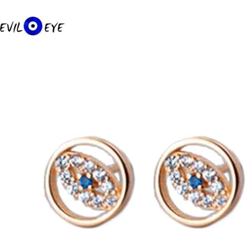 Серьги-гвоздики EVIL EYE China At AliExpress