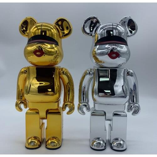 Hot Sell Bearbricklys 400% 28cm Kyoto Pvc Action Figures Blocks Bear Doll Decoration Models Friends Toys Christmas Gift