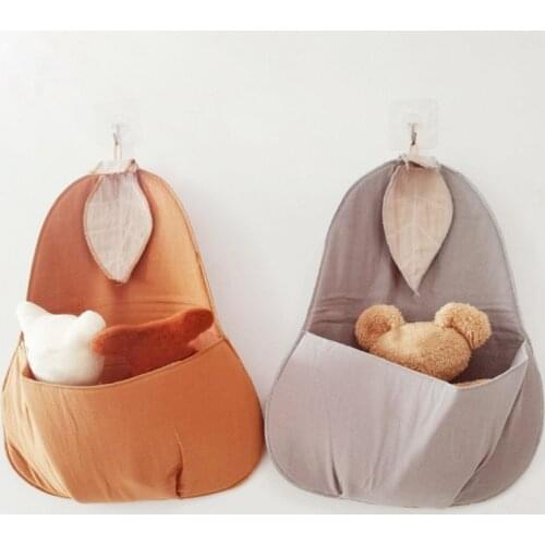 Nordic Cotton Pear Hanging Decorations Nursery Decor Ornament Wall Hanging Children Storage Bag Diaper Toys Organizer