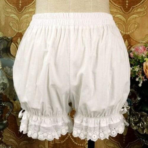 Women Girl Lolita Lace Ruffle Bloomers Underwear Safety Pants Cotton Cute
