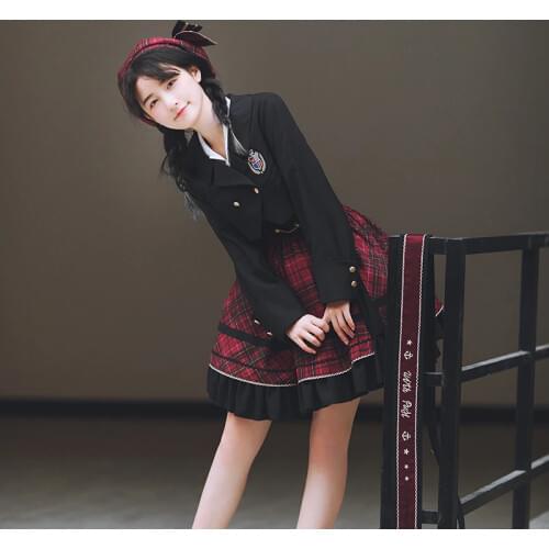 England college style sweet lolita dress retro jk uniform college style victorian dress kawaii girl gothic lolita cosplay cos