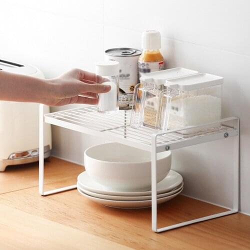 Multi-functional Kitchen Cabinet Counter Shelves Cupboard Desktop Storage Rack Organizer For Dish Bowls
