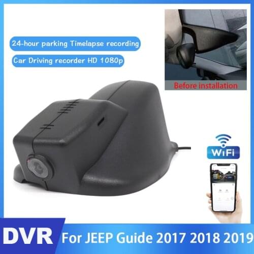 New! Car DVR Wifi Video Recorder Hidden Dash Camera For JEEP Compass 2017 2018 2019 Night Vision Control Phone APP Full HD 1080P