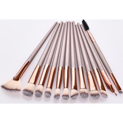 New Hot 12pcs Makeup Brushes Set Multifunctional Powder Eyebrow Eyeshadow Cosmetic Tools SMR88