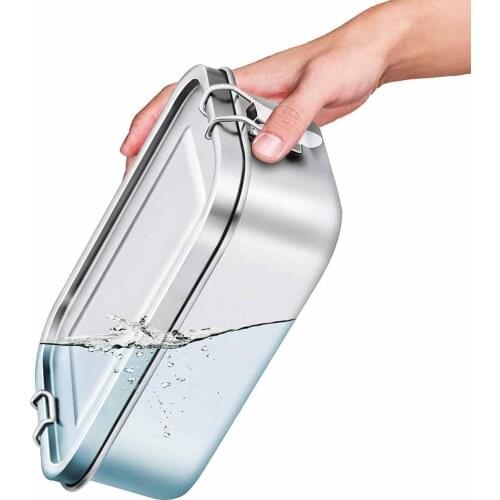 New Lunch Box 304 Top Grade Stainless Steel Silicone Seal Ring Leakproof Bento Box 800/1200/1400ml Snacks Containers