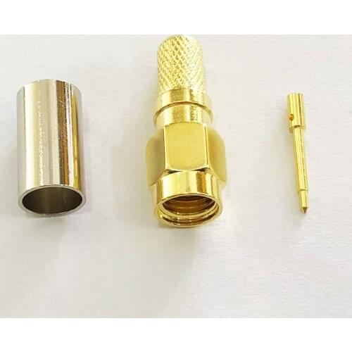 10pcs SMA Male Plug Crimp for RG8X RG-8X LMR240 Coaxial Coax Cable Straight Connector