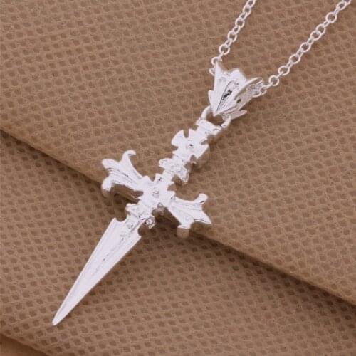 Wholesale High quality silver plated Fashion jewelry chains necklace pendant WN-353