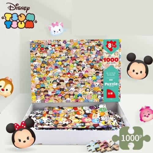 Disney Paper Plane Puzzle 1000 Pieces High Level Challenge Puzzle Mickey Minnie Decompression Educational Toys Gift Game New