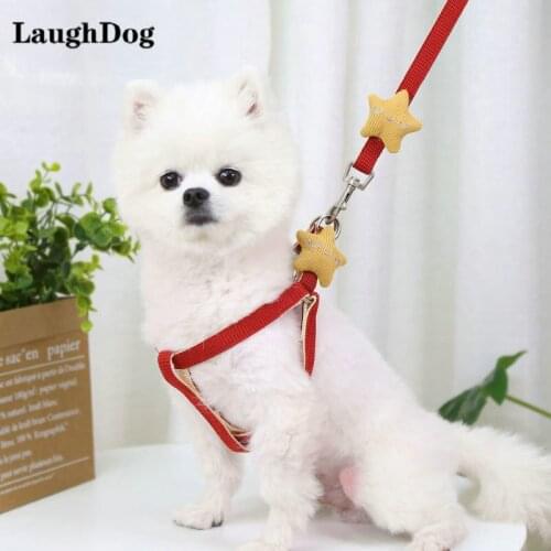 Dog Accessories Harness Leash For Small Dogs Cat Adjustable Breathable Leash Pulling Breathable Rope Harness Vest Chest Strap