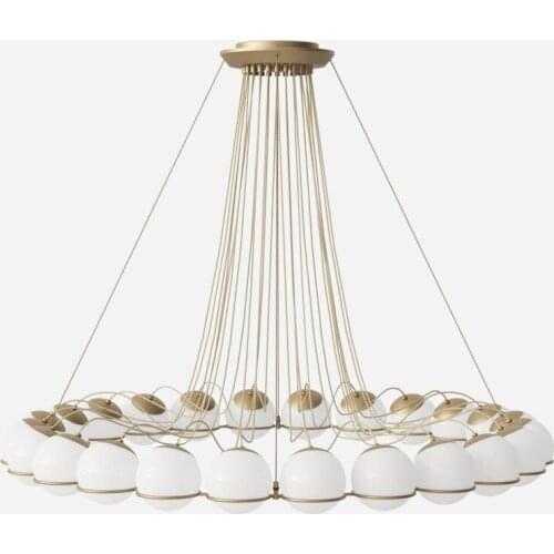 Light luxury multi-ball combination chandelier living room dining room bedroom nordic art glass ball chandelier