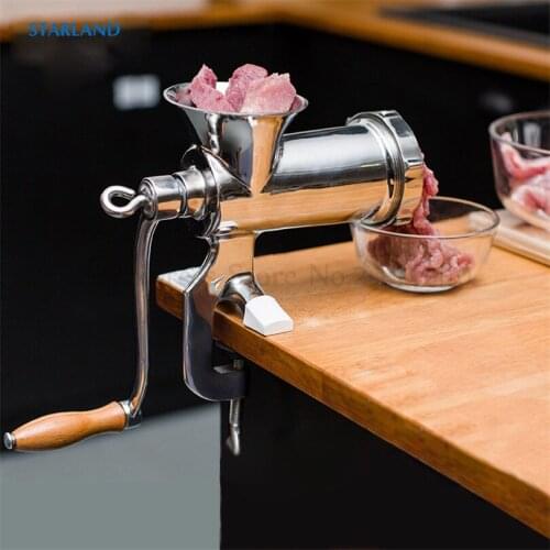 Manual Meat Grinder Type 8 Vegetables Pelletizer Filling Stainless Steel Sausage Machine for Household and Cormmercial